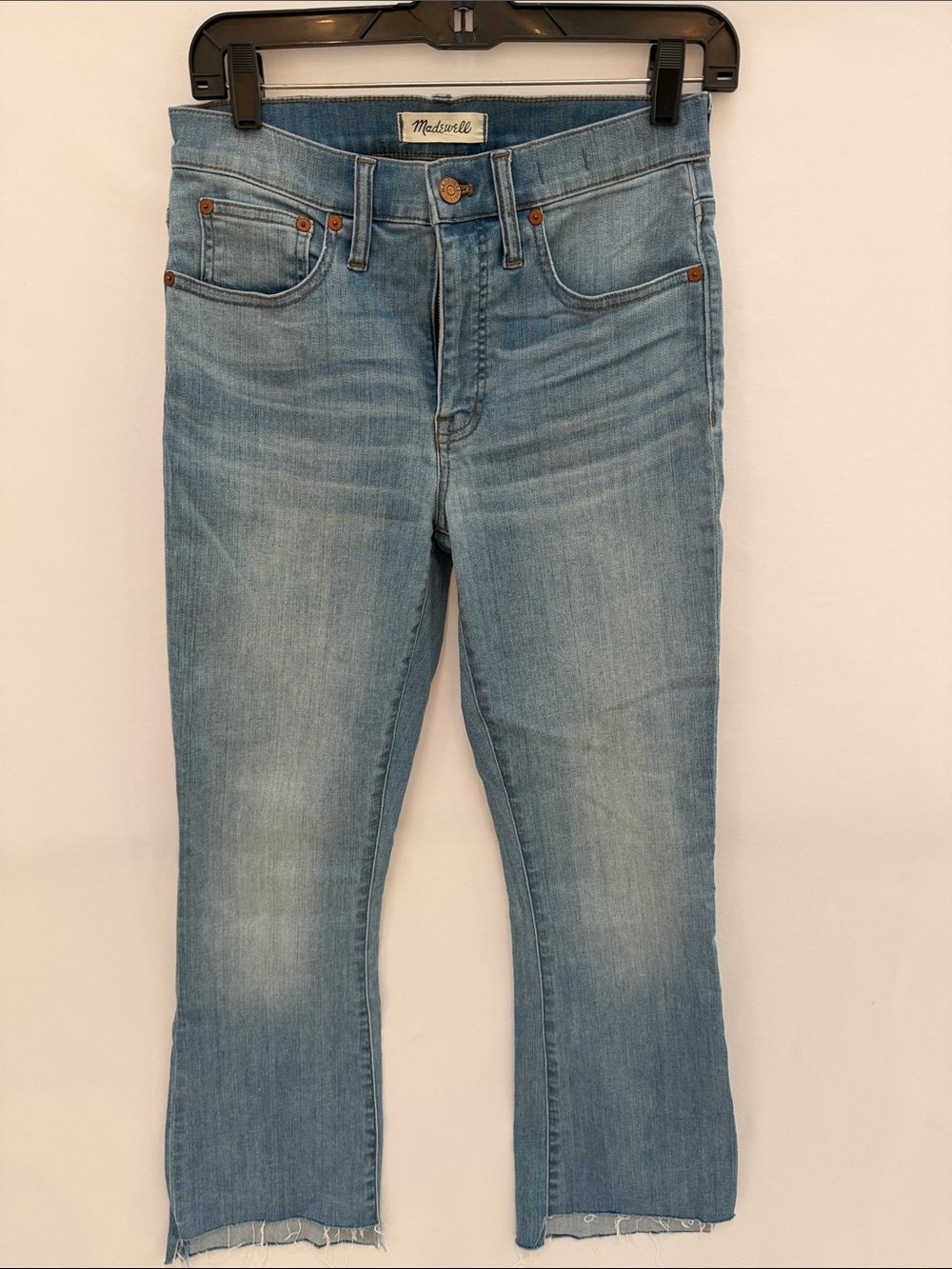 Madewell Light Blue Cropped Straight Jeans